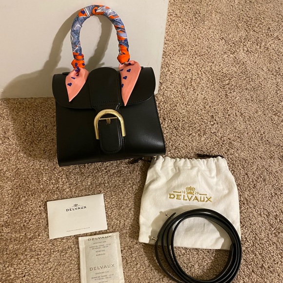NFS Delvaux Brillant Mini Bag Box leather Black - Picture 1 of 13